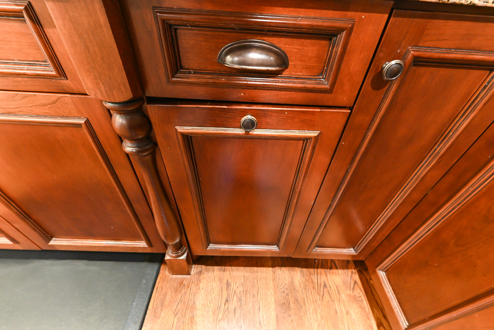 Unique Ultracraft: Traditional Dark Wooden Kitchen with Island & Appliances