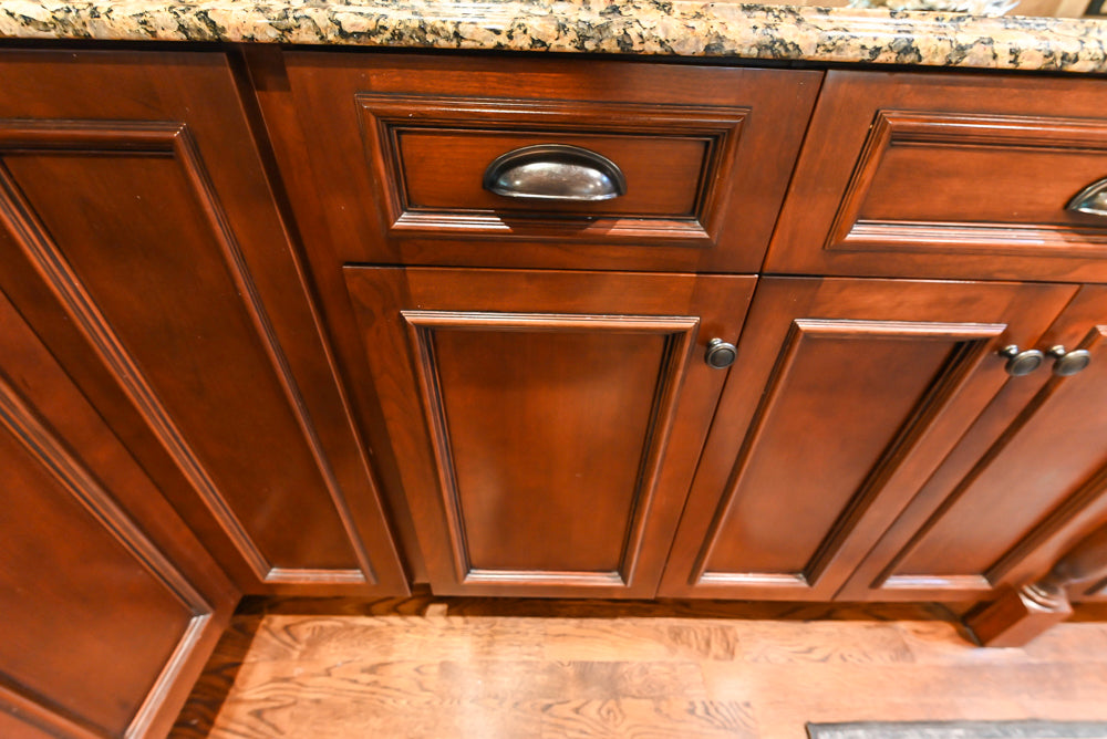 Unique Ultracraft: Traditional Dark Wooden Kitchen with Island & Appliances