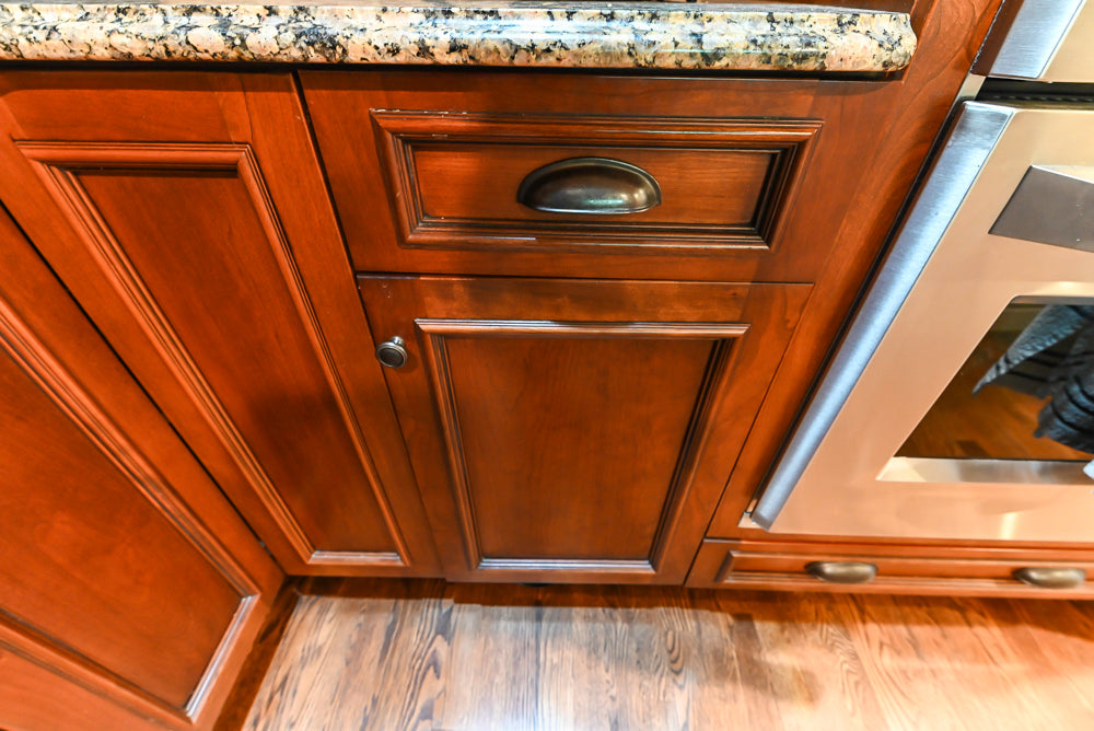 Unique Ultracraft: Traditional Dark Wooden Kitchen with Island & Appliances