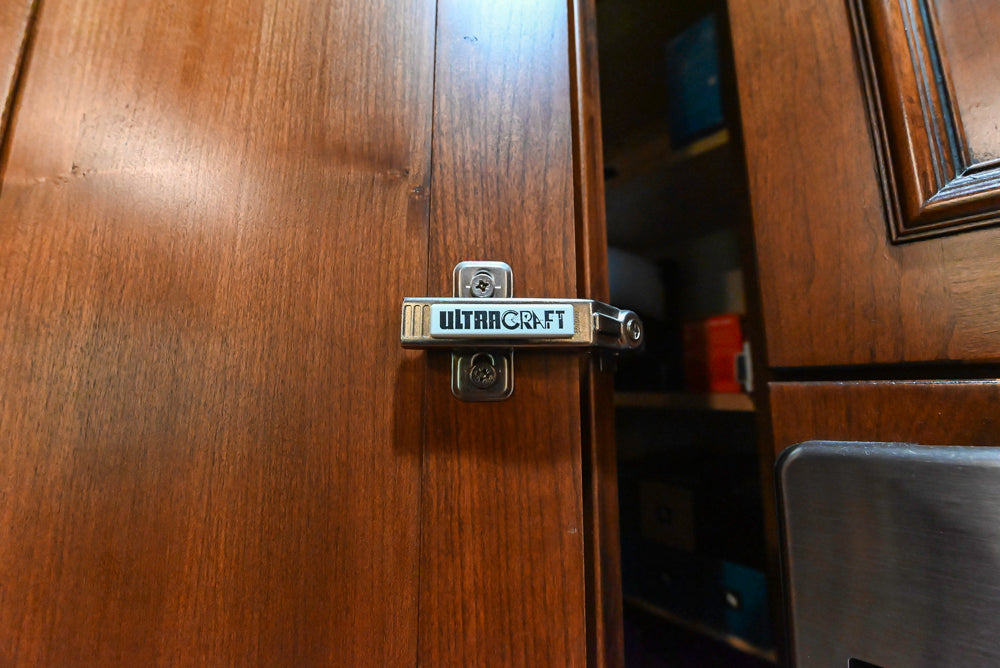 Unique Ultracraft: Traditional Dark Wooden Kitchen with Island & Appliances