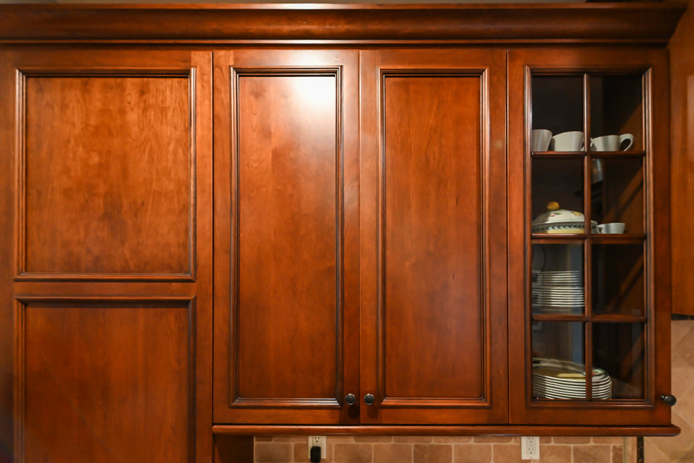 Unique Ultracraft: Traditional Dark Wooden Kitchen with Island & Appliances