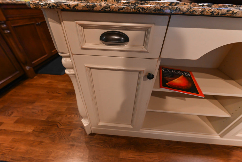 Unique Ultracraft: Traditional Dark Wooden Kitchen with Island & Appliances