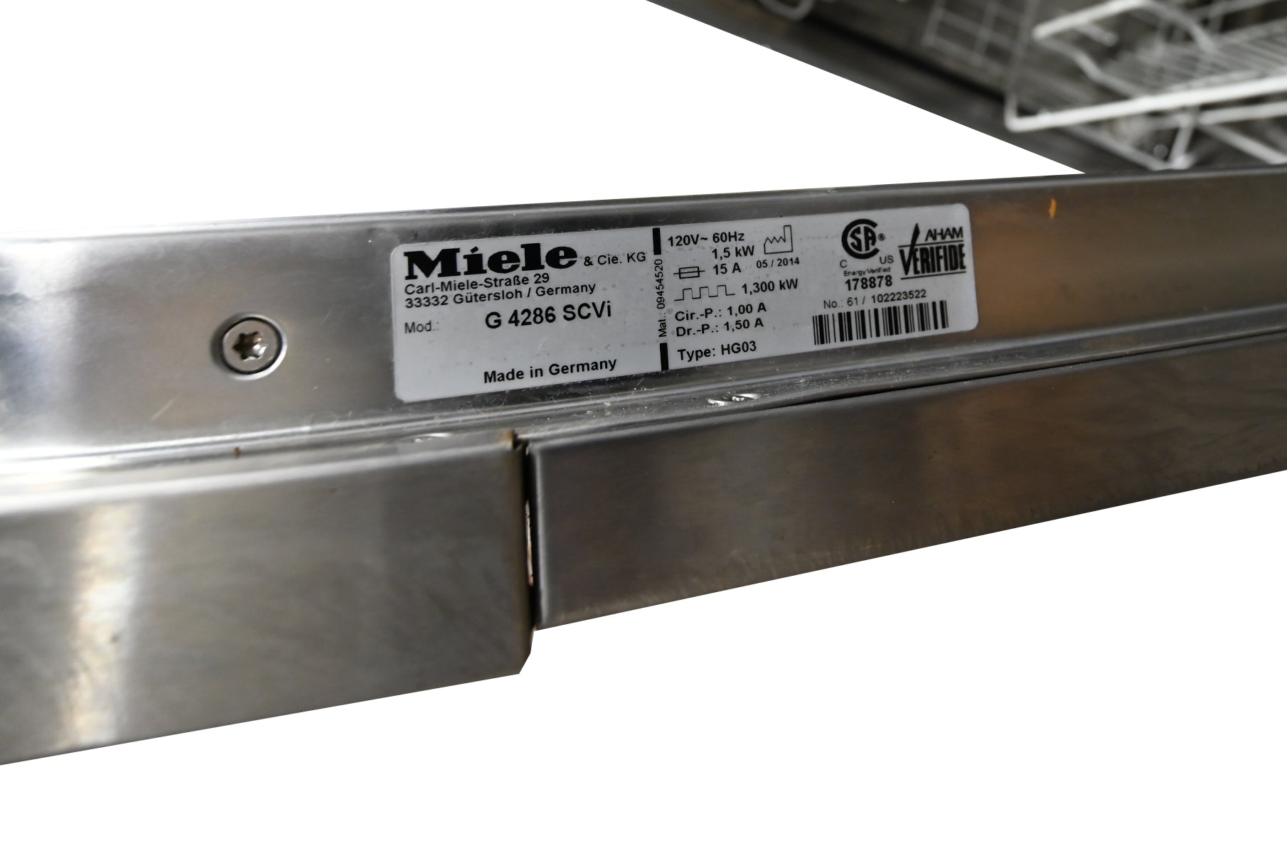 Miele G 4286 SCVI 24" Panel Ready Dishwasher