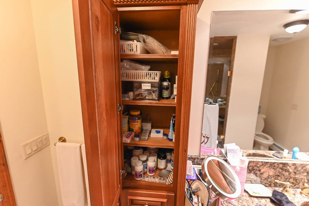 Traditional Built-In Single Vanity Set with Sink, Countertops and Faucet