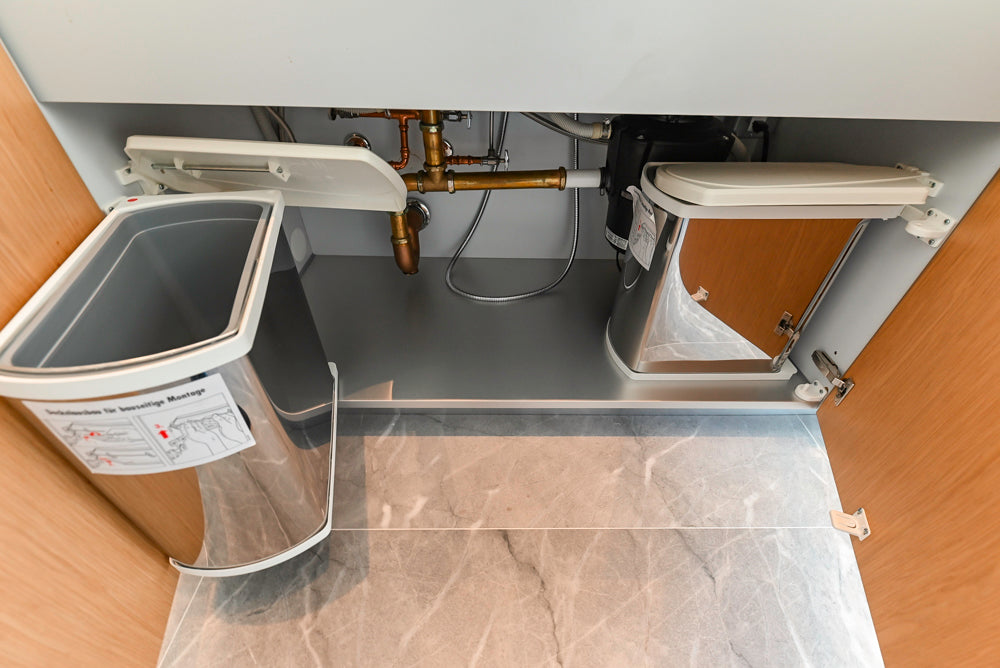 Aran Cucine Modern Glossy White Kitchen with Island, Marble Countertops & Miele Appliances