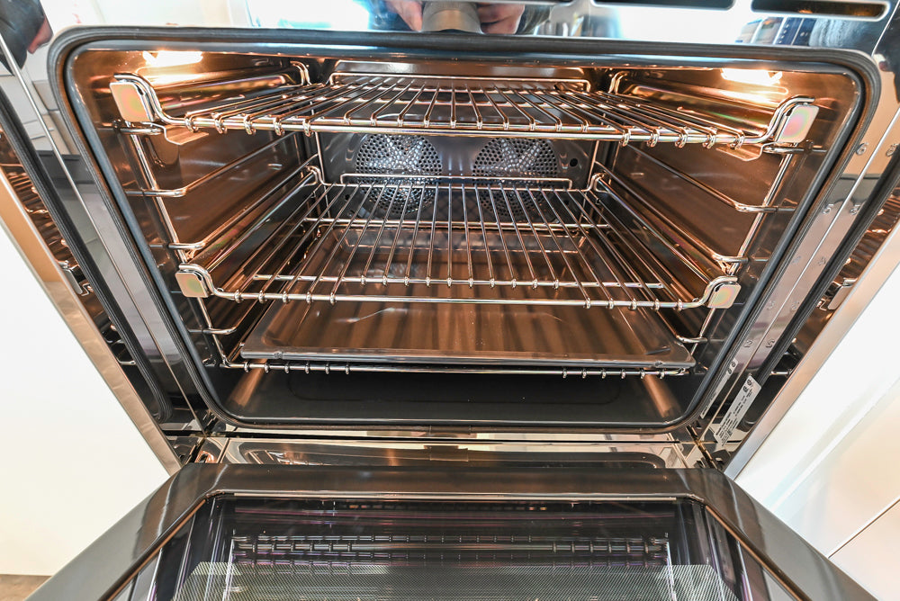 Aran Cucine Modern Glossy White Kitchen with Island, Marble Countertops & Miele Appliances