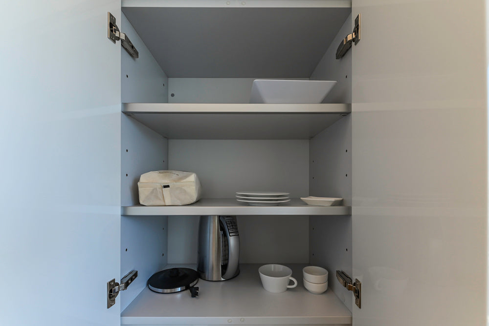 Aran Cucine Modern Glossy White Kitchen with Island, Marble Countertops & Miele Appliances