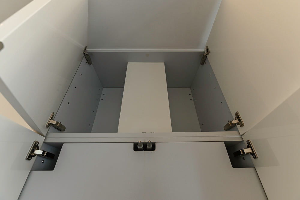 Aran Cucine Modern Glossy White Kitchen with Island, Marble Countertops & Miele Appliances