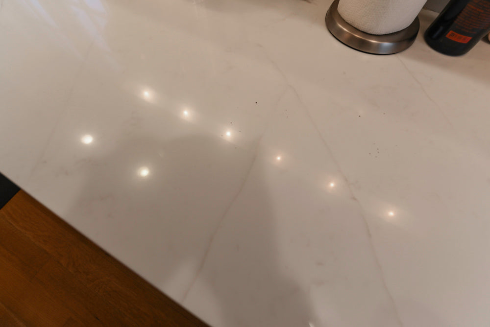 Traditional Large White Kitchen with Island, Desk Area & Appliances