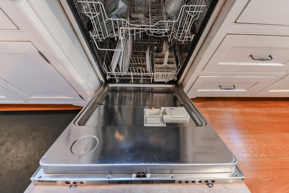 Traditional Large White Kitchen with Island, Desk Area & Appliances