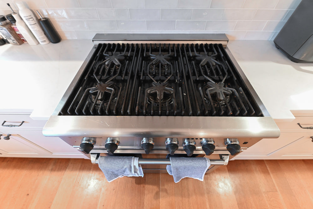 Traditional Large White Kitchen with Island, Desk Area & Appliances