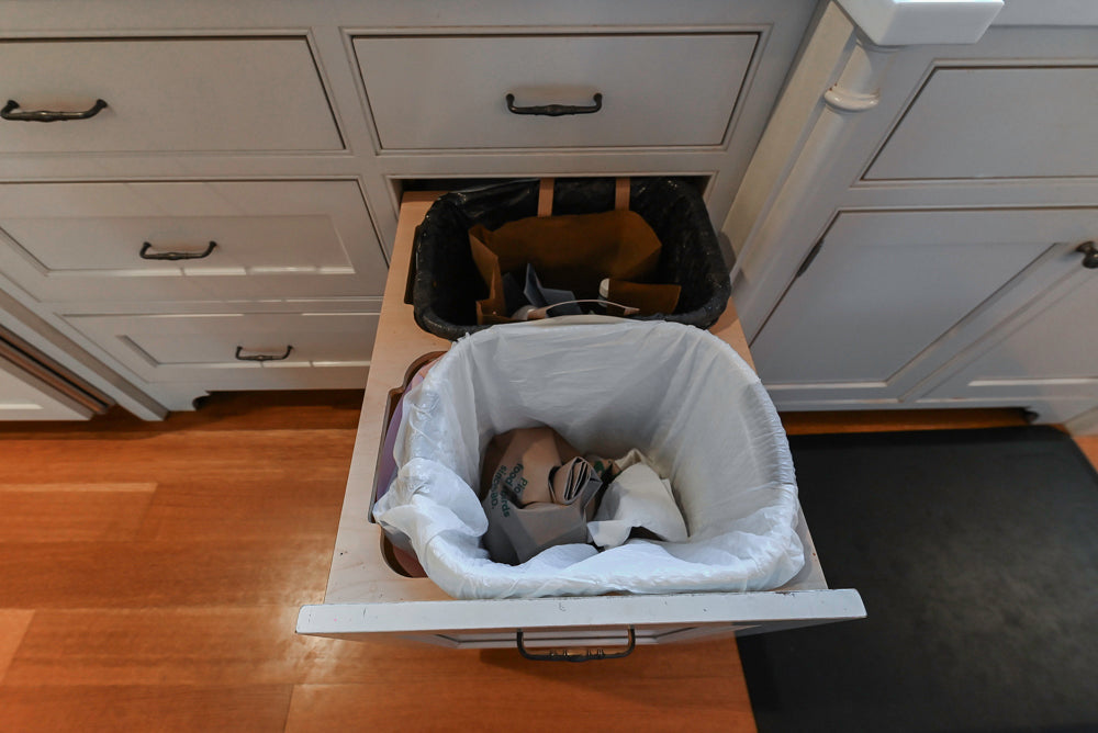 Traditional Large White Kitchen with Island, Desk Area & Appliances