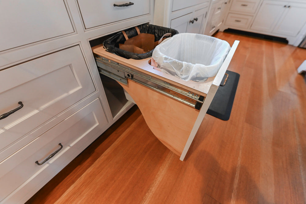 Traditional Large White Kitchen with Island, Desk Area & Appliances