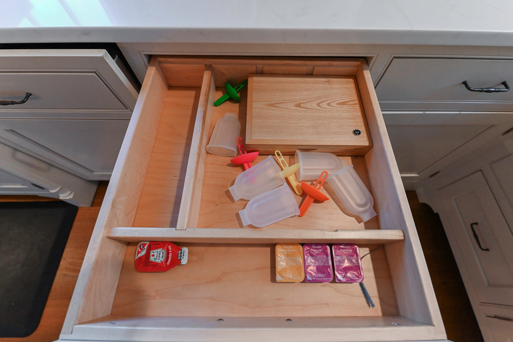 Traditional Large White Kitchen with Island, Desk Area & Appliances