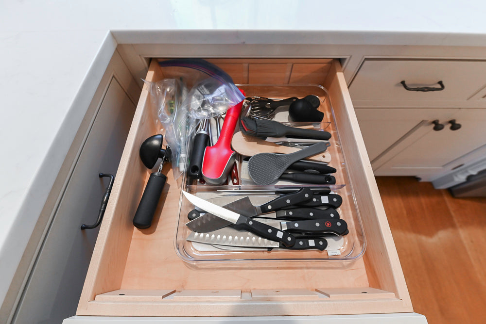 Traditional Large White Kitchen with Island, Desk Area & Appliances