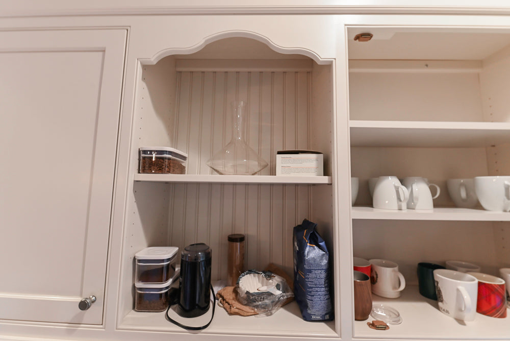 Traditional Large White Kitchen with Island, Desk Area & Appliances