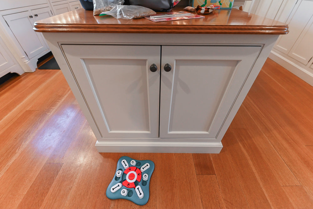 Traditional Large White Kitchen with Island, Desk Area & Appliances