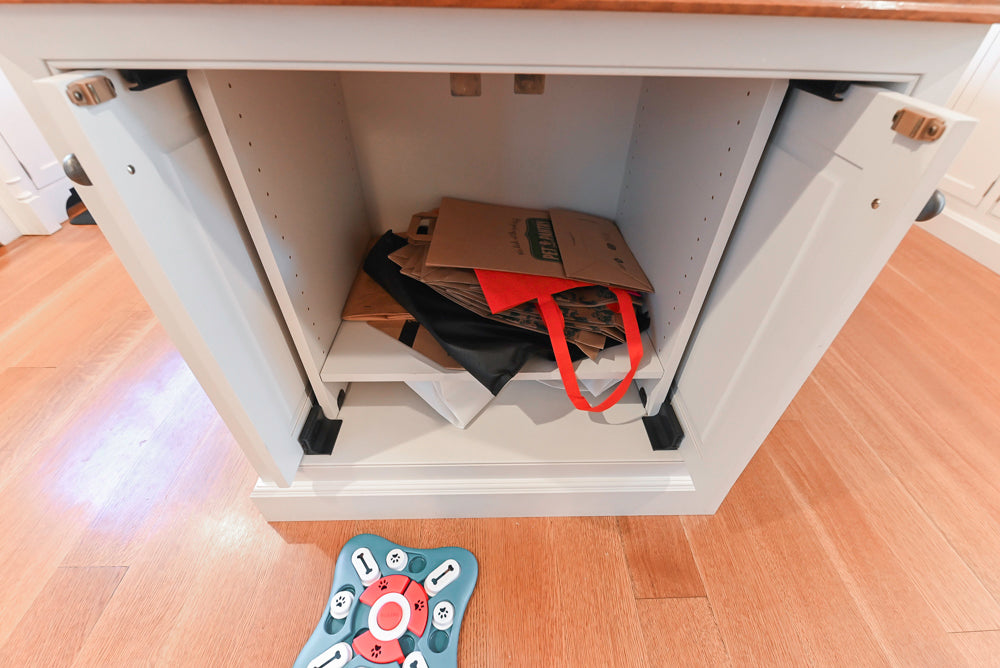 Traditional Large White Kitchen with Island, Desk Area & Appliances