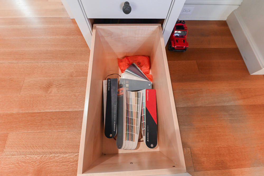 Traditional Large White Kitchen with Island, Desk Area & Appliances