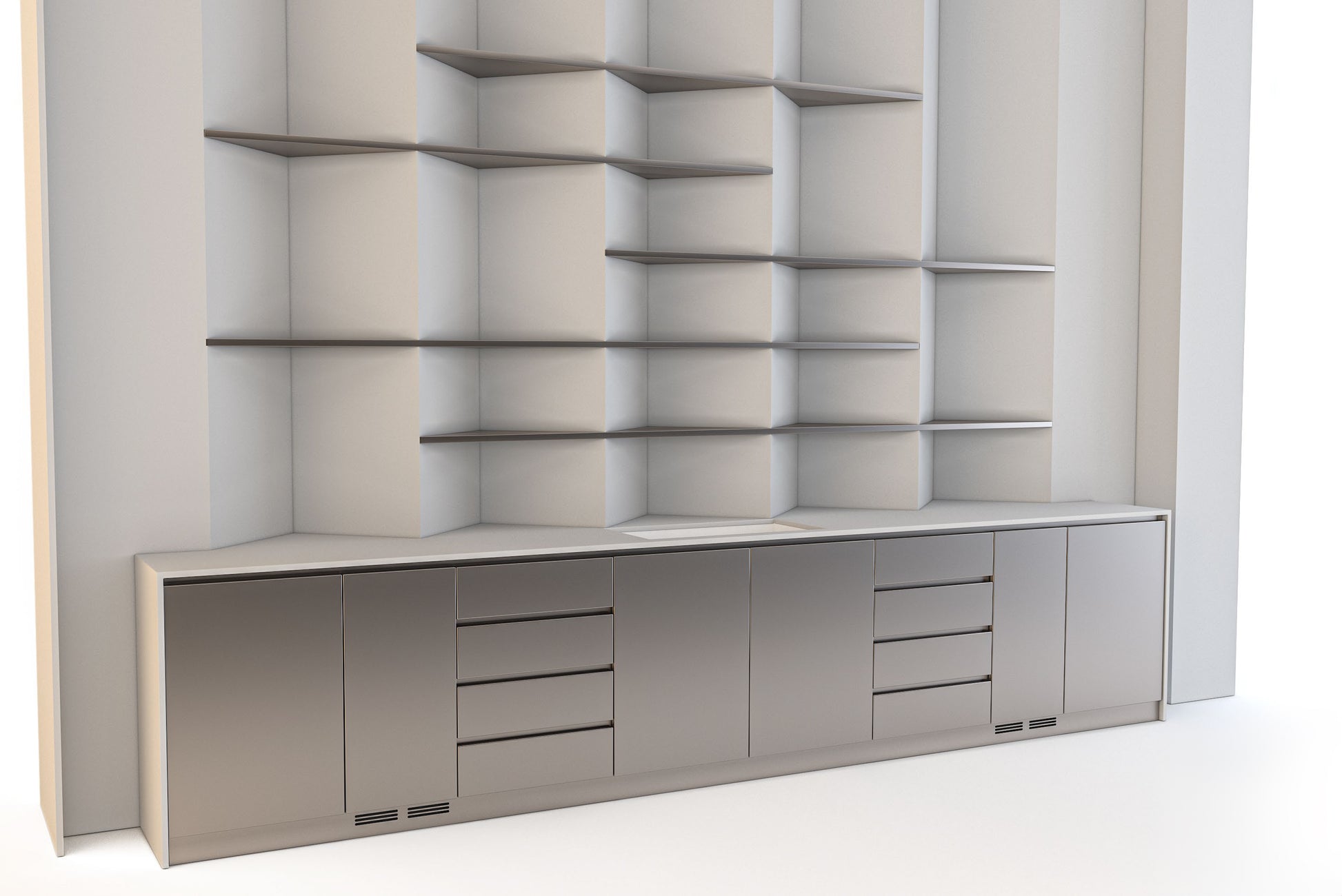 Arditi Collection Modern Brown Washed Wet Bar