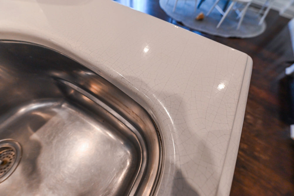 Craft-Maid Custom Cabinetry Traditional White Kitchen with Grey Island and Appliances