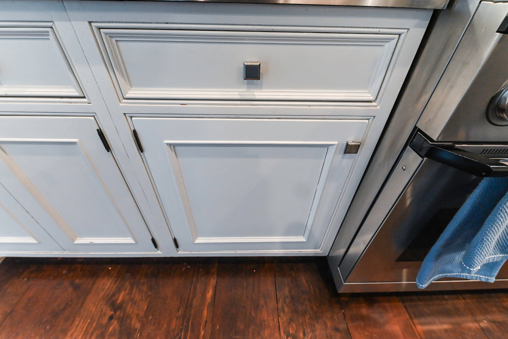Craft-Maid Custom Cabinetry Traditional White Kitchen with Grey Island and Appliances