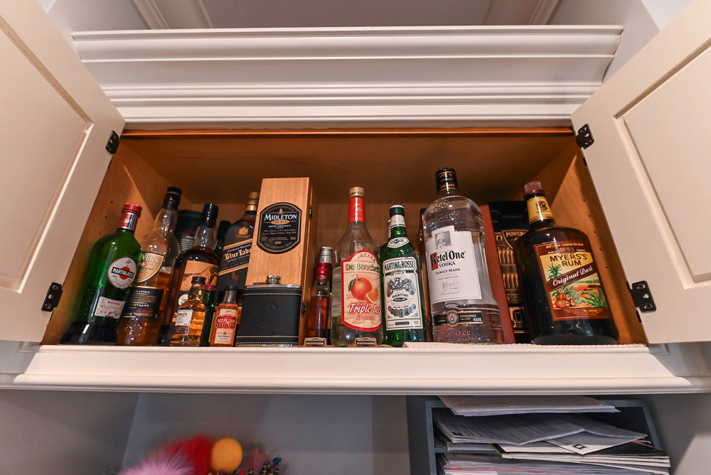 Craft-Maid Custom Cabinetry Traditional White Kitchen with Grey Island and Appliances