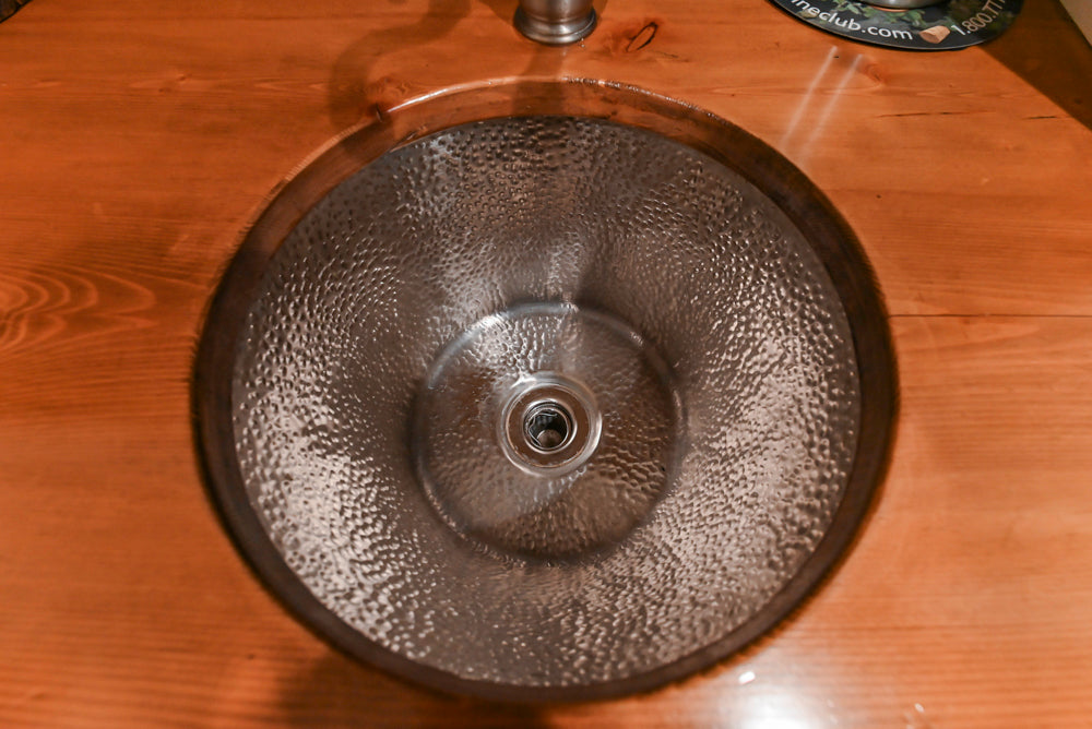 Traditional White Butler's Pantry with Prep Sink and Wood Countertops
