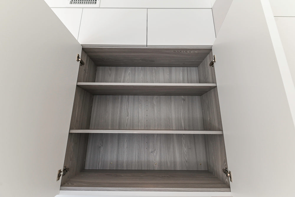 Large White Modern Kitchen with Island and Quartz Countertops