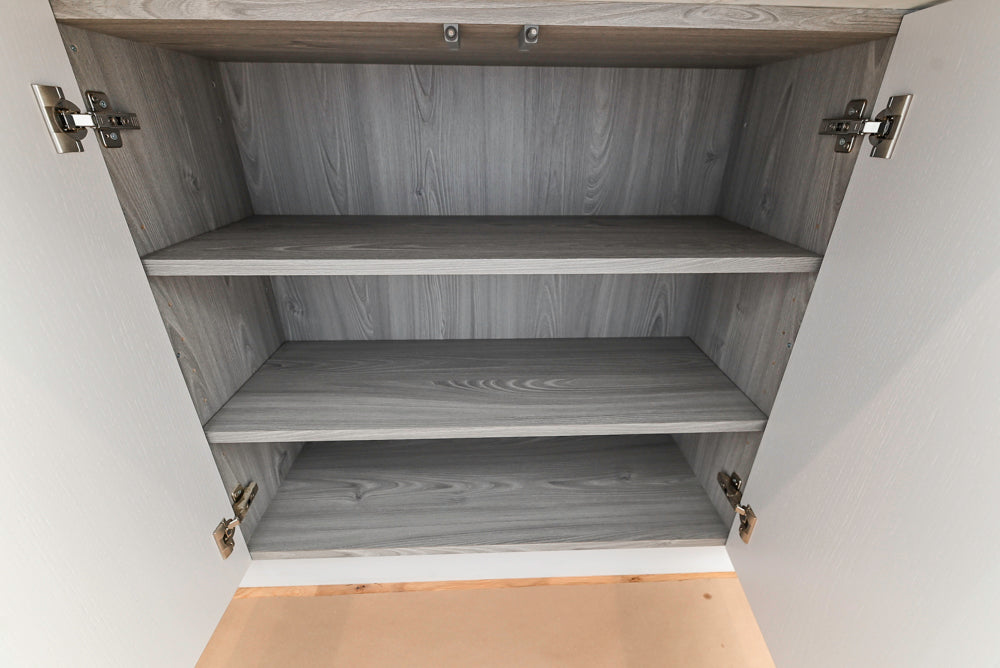 Large White Modern Kitchen with Island and Quartz Countertops