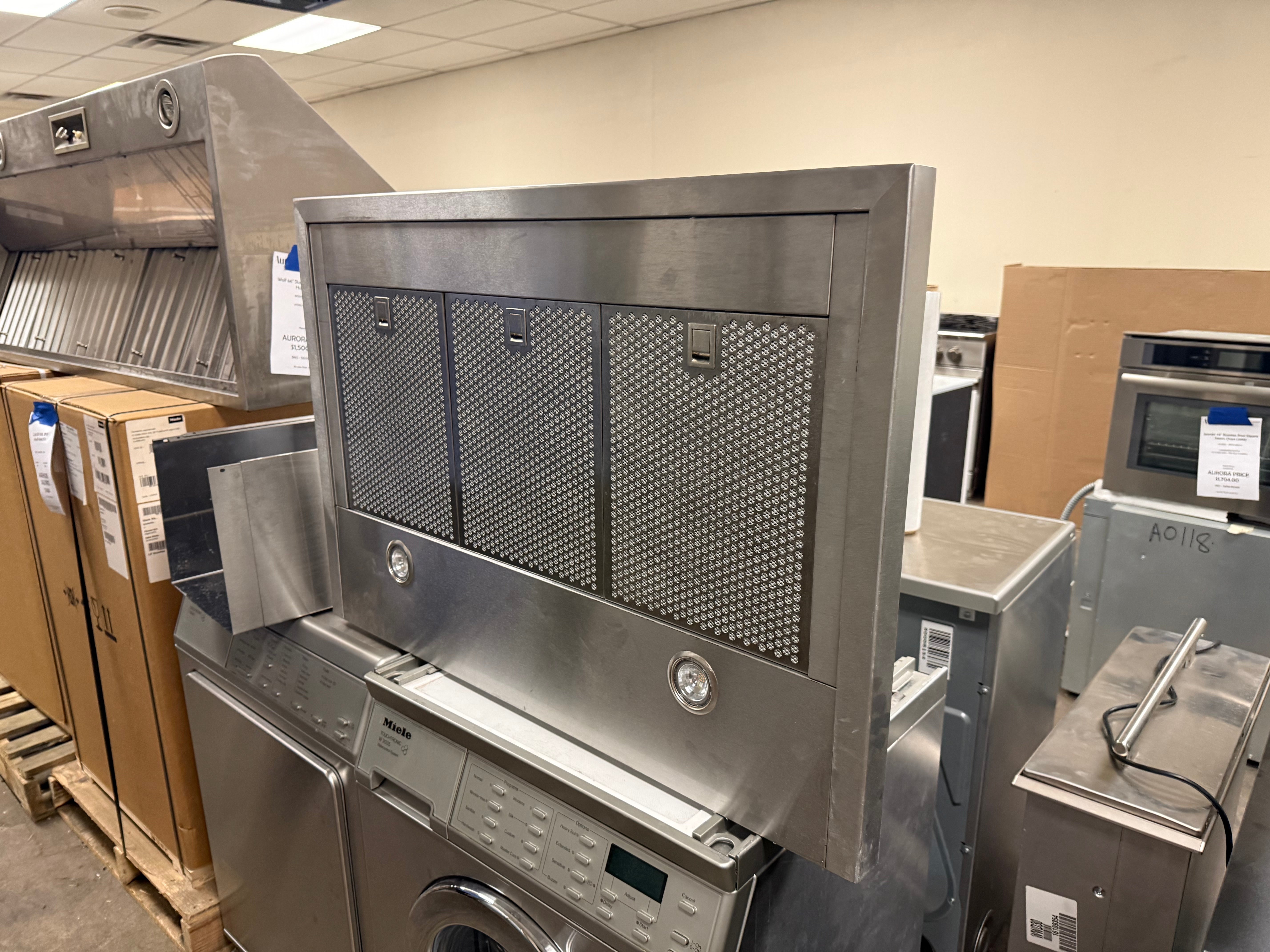 XO 36 inch professional wall mount chimney range hood in stainless steel