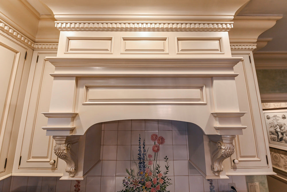 Form LTD Traditional Cream Kitchen with Island, Granite Countertops & Appliances