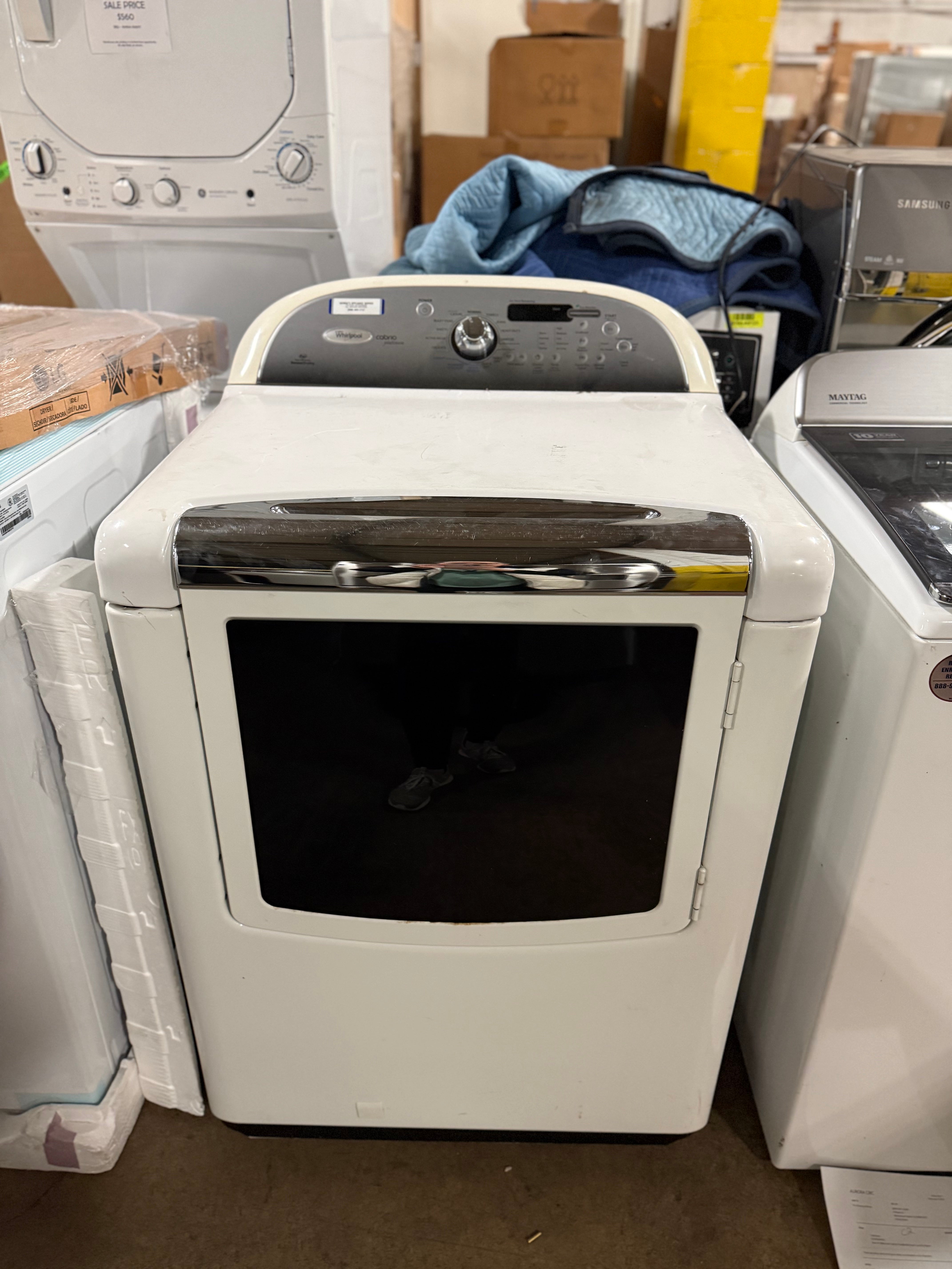 Whirlpool Cabrio WGD8800YW 29" White Gas Dryer