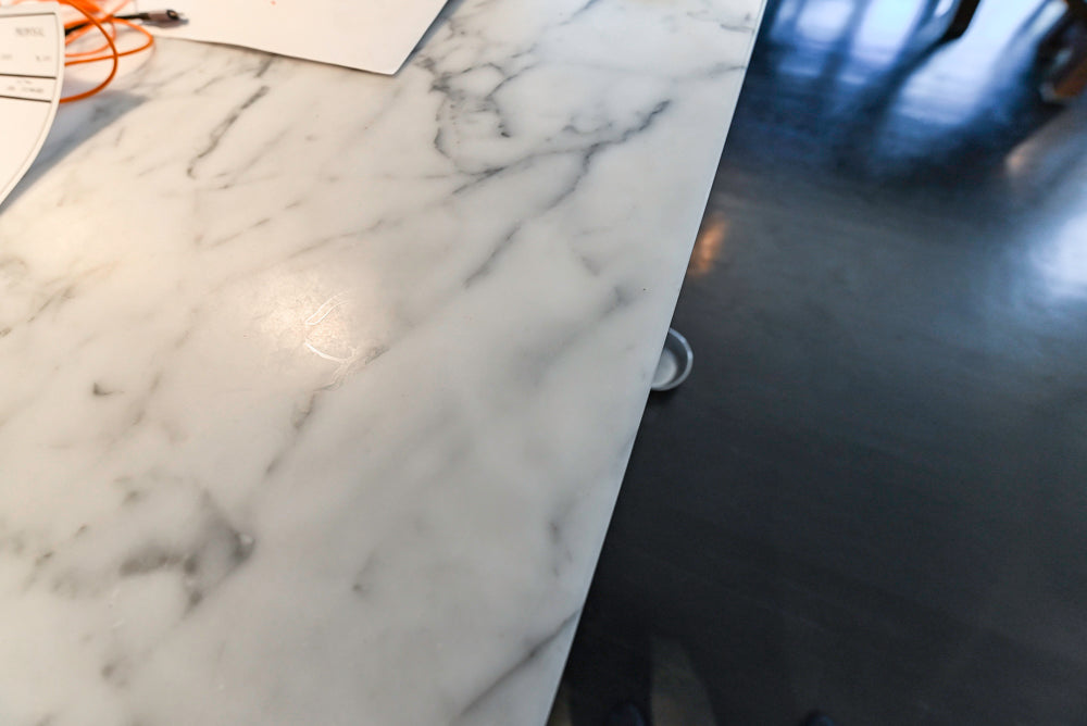 Heritage Traditional Creamy White Kitchen with Island, Marble Countertops and Appliances