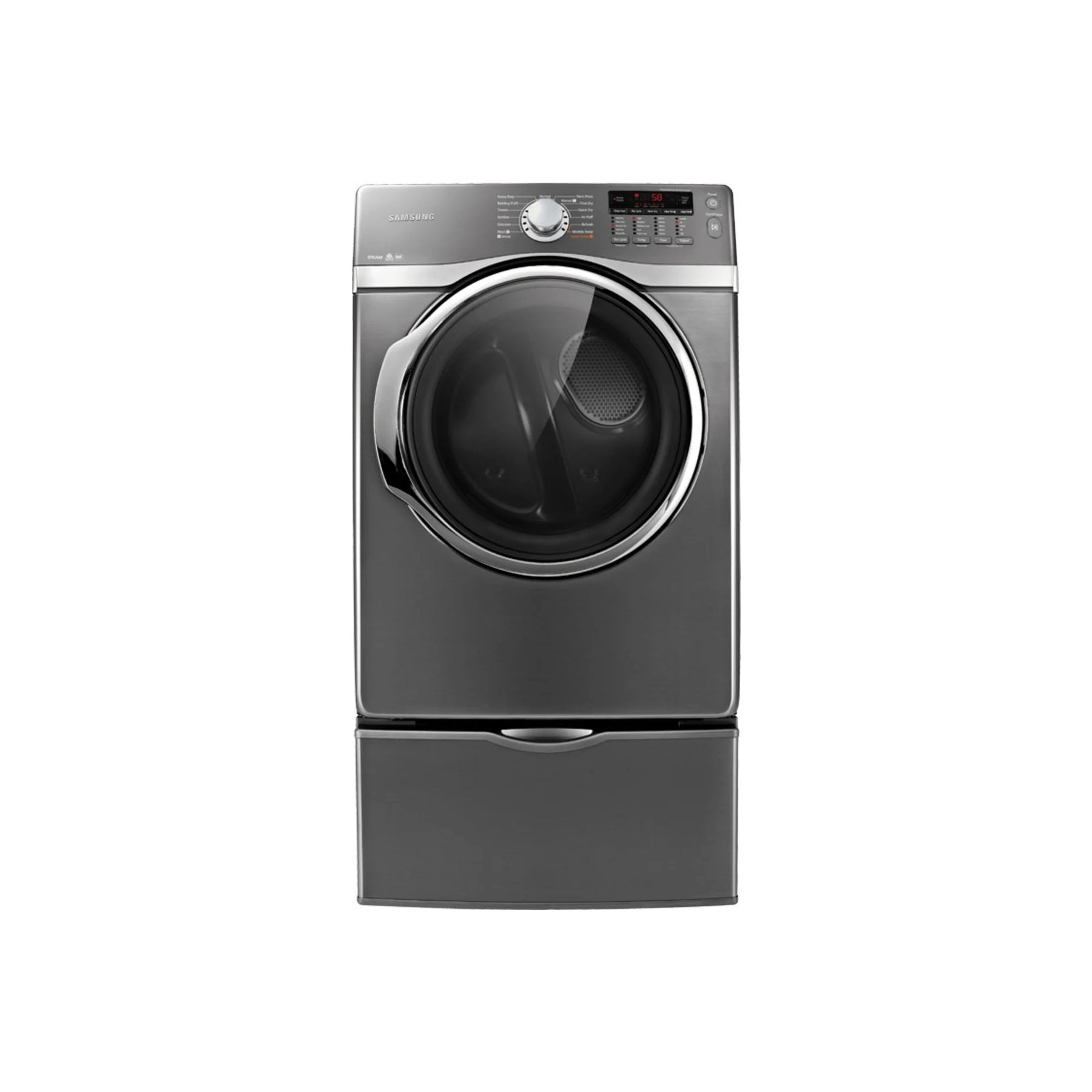 Samsung DV405GTPASU 27" Platinum Gas Dryer with Pedestal