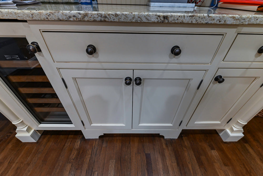 Signature Custom Cabinetry Traditional Cream Kitchen with Dry Bar and Desk Area