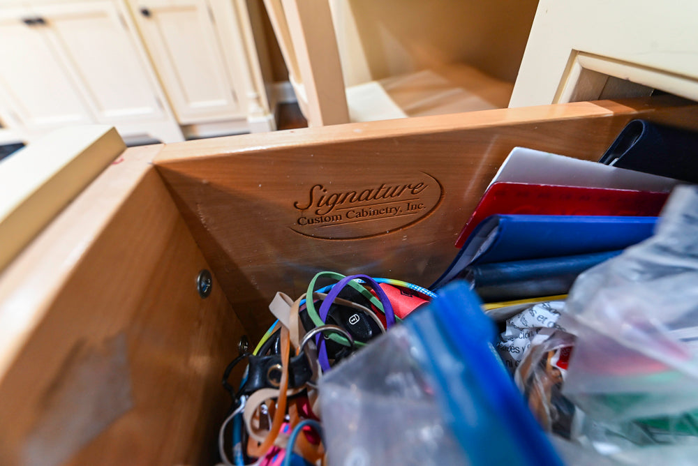 Signature Custom Cabinetry Traditional Cream Kitchen with Dry Bar and Desk Area