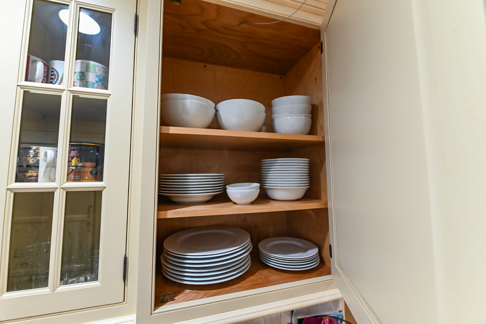 Signature Custom Cabinetry Traditional Cream Kitchen with Dry Bar and Desk Area