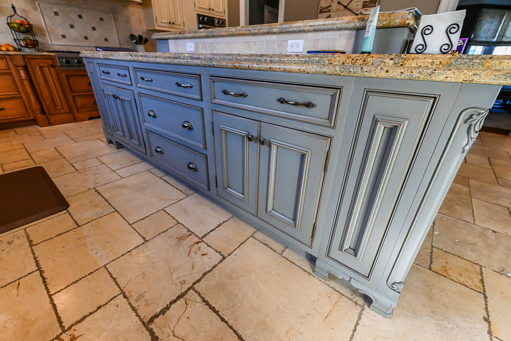 Signature Custom Cabinetry Traditional Multi-Tone Kitchen with Island, Dry Bar & Appliances