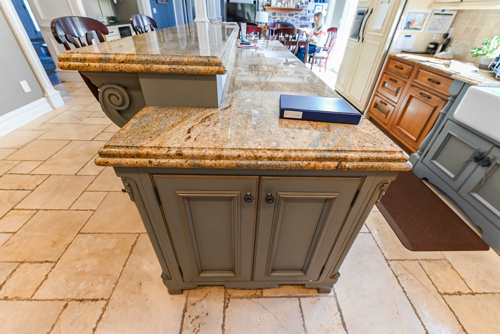 Signature Custom Cabinetry Traditional Multi-Tone Kitchen with Island, Dry Bar & Appliances