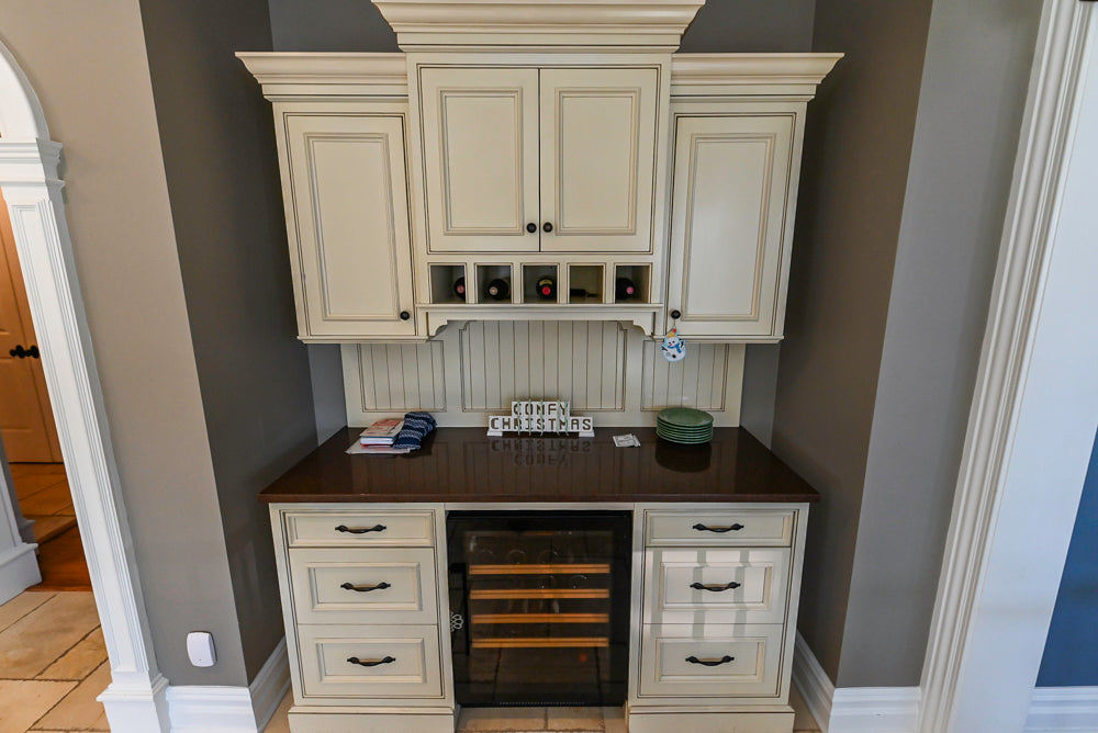 Signature Custom Cabinetry Traditional Multi-Tone Kitchen with Island, Dry Bar & Appliances