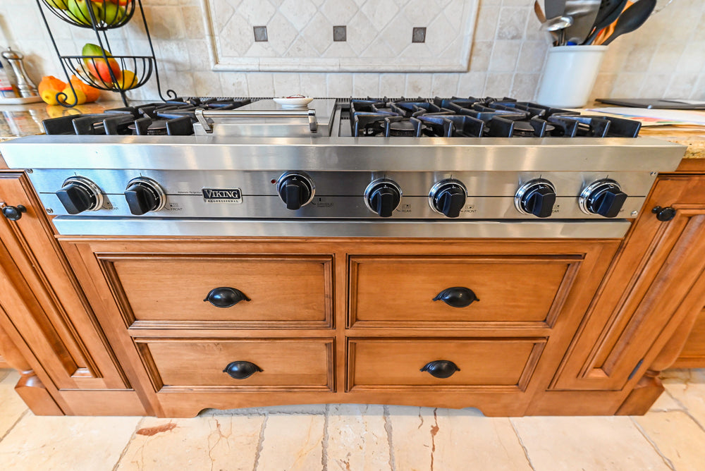 Signature Custom Cabinetry Traditional Multi-Tone Kitchen with Island, Dry Bar & Appliances