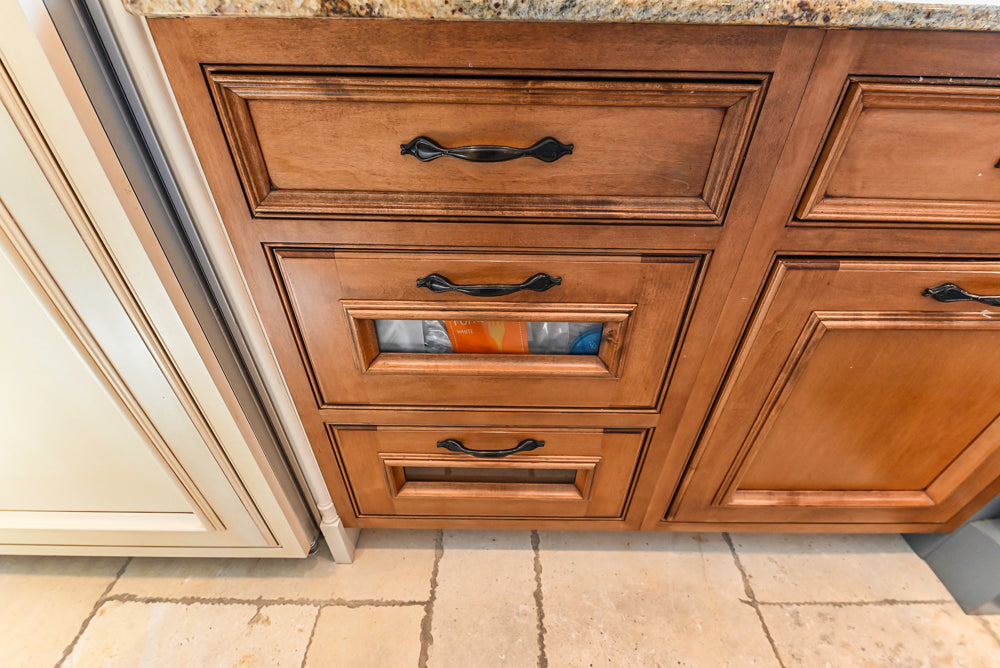 Signature Custom Cabinetry Traditional Multi-Tone Kitchen with Island, Dry Bar & Appliances