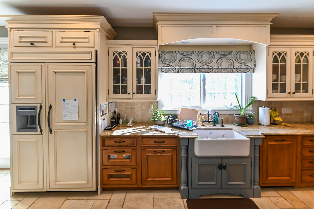 Signature Custom Cabinetry Traditional Multi-Tone Kitchen with Island, Dry Bar & Appliances
