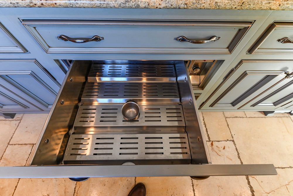 Signature Custom Cabinetry Traditional Multi-Tone Kitchen with Island, Dry Bar & Appliances