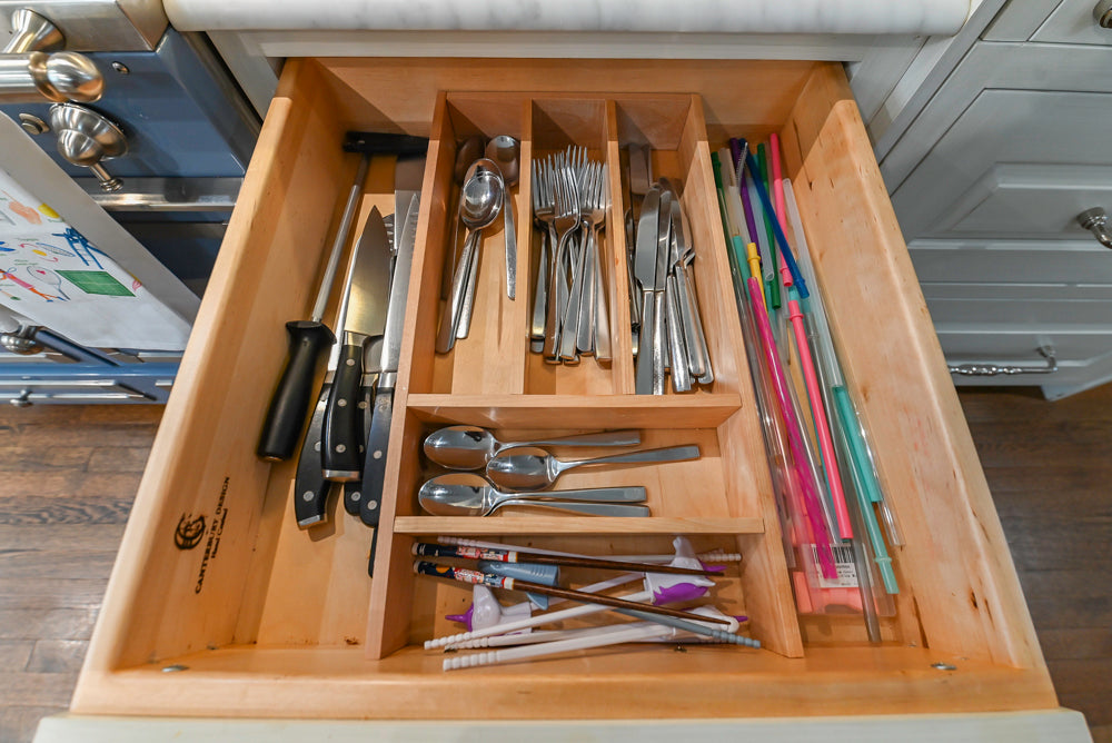 Canterbury Traditional White Kitchen with Island, Marble Countertops and La Cornue Range with Matching Hood