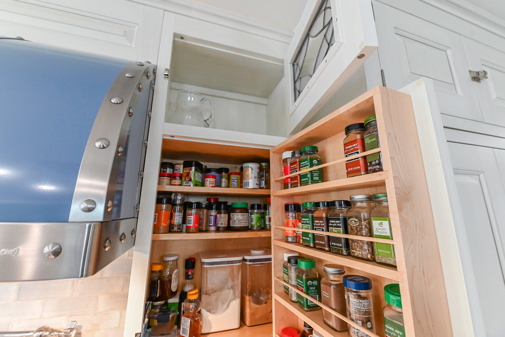 Canterbury Traditional White Kitchen with Island, Marble Countertops and La Cornue Range with Matching Hood