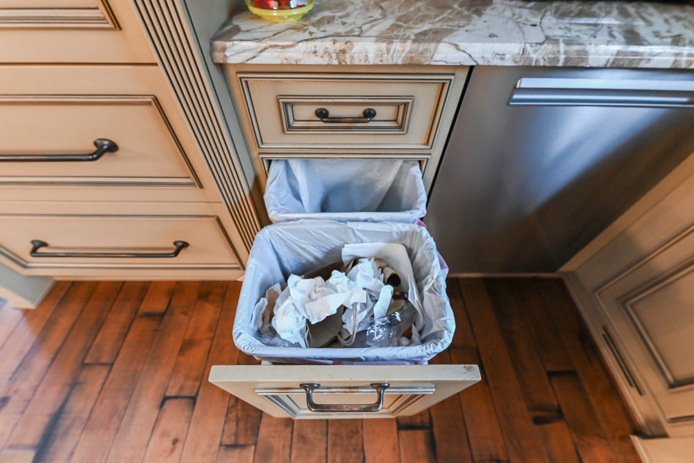 Traditional Creamy Brown Kitchen with Island, Marble Countertops and Appliances