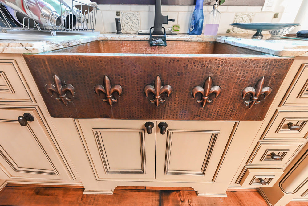Traditional Creamy Brown Kitchen with Island, Marble Countertops and Appliances