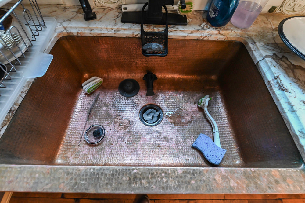 Traditional Creamy Brown Kitchen with Island, Marble Countertops and Appliances